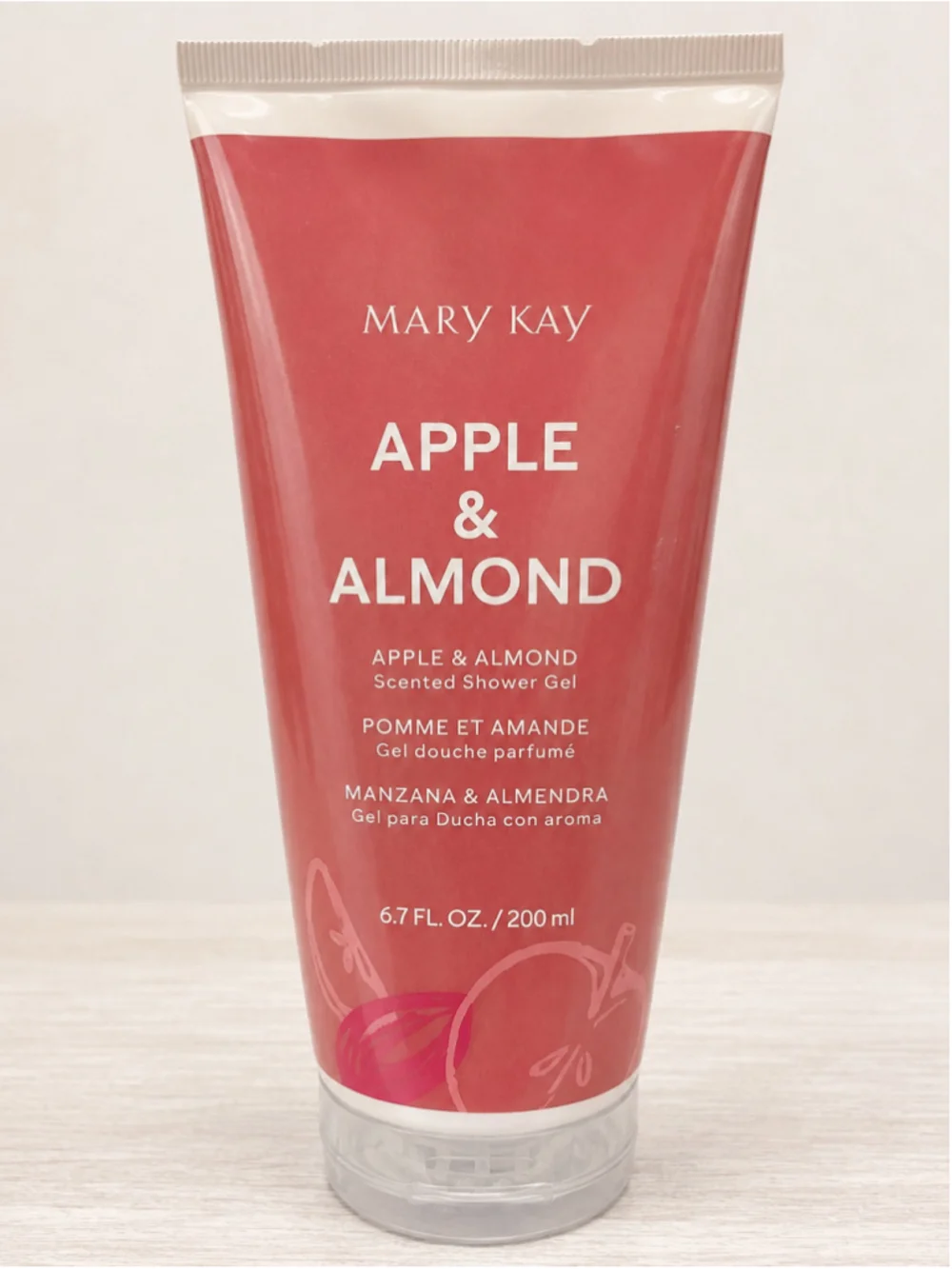 Mary Kay Apple & Almond Body Lotion and Shower Gel Set, One Size, Red/White